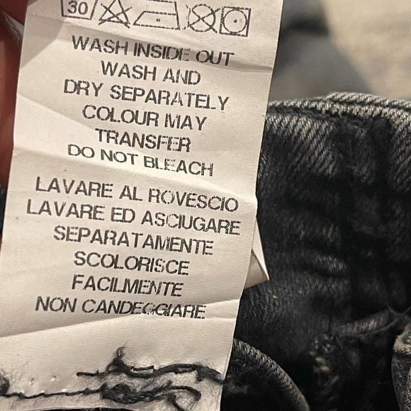 Unravel Project High Rise Lace Up Skinny Jeans in Black Women's Size 26 - Picture 10 of 13